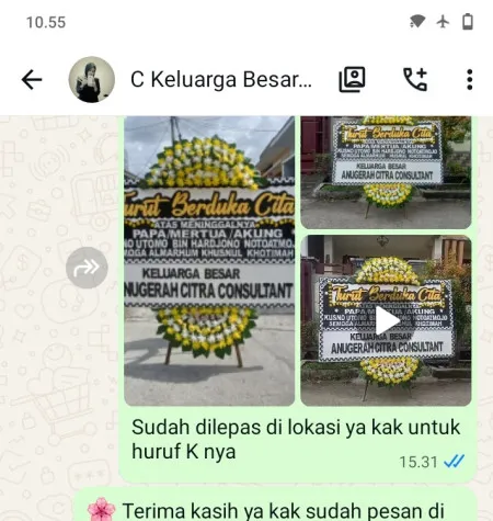 Pengiriman Papan Bunga Duka Jelambar Baru